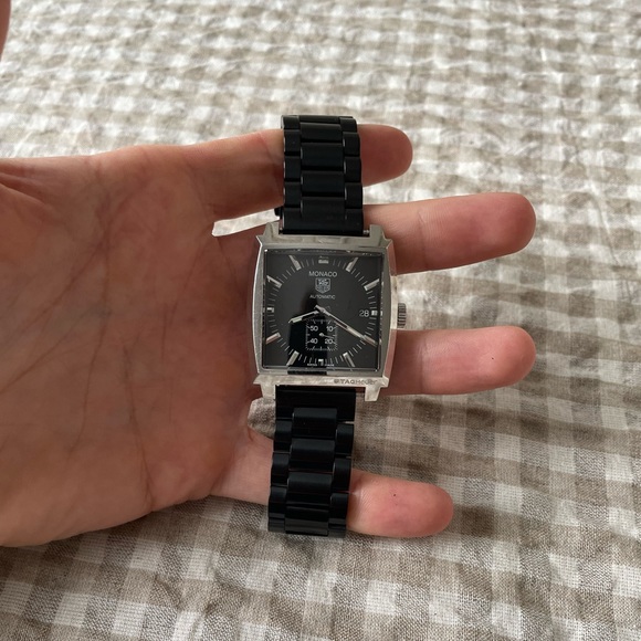 *SOLD* Tag Heuer Monaco Automatic + 3 straps - Picture 8 of 17